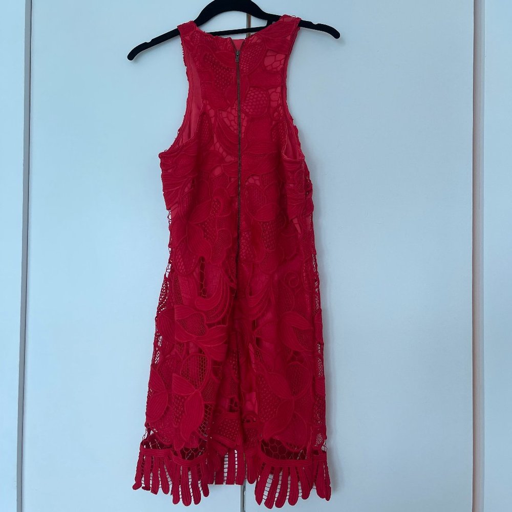 Lovers + Friends Red Lace Caspian Shift Dress